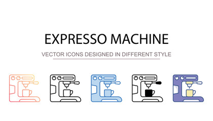 Expresso Machine icon design with white background stock illustration