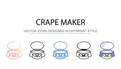 Crape Maker icon design with white background stock illustration