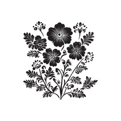 black and white flowers