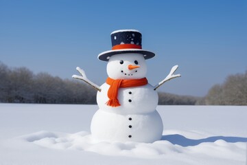 Obraz premium there is a snowman that is standing in the snow