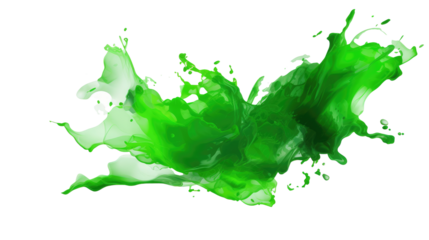 green paint splashes