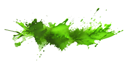green paint splashes