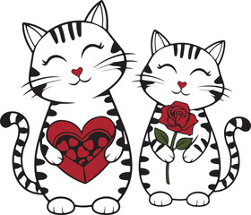  A vector illustration of a happy valentine day.