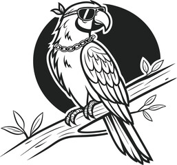 Black and white cartoon monochrome image