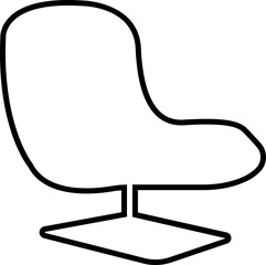 Office armchair icon . Furniture for office Interior. Wireframe low poly mesh line vector isolated on transparent background. Gaming chairs comfortable equipment for work