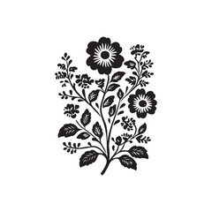 black and white flowers