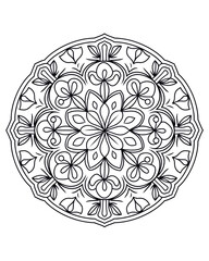 Beautiful Mandala Coloring Page for Relaxation and Creativity