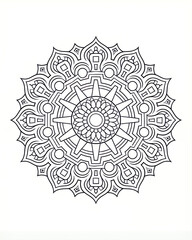 Beautiful Mandala Coloring Page for Relaxation and Creativity