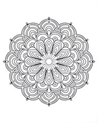 Beautiful Mandala Coloring Page for Relaxation and Creativity