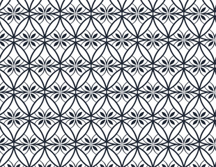 Floral shapes pattern with geometric symmetry