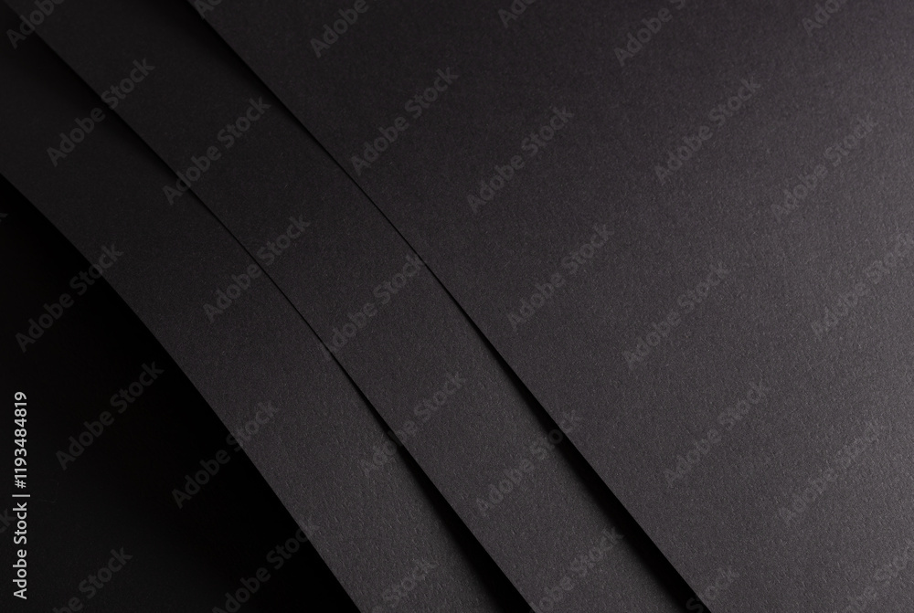 Poster Charcoal black paper background with overlapping layers and a matte, grainy texture. Dark bold tones and a smooth, polished design create a dynamic, dramatic, and refined composition.