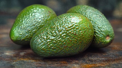 Three avocados.