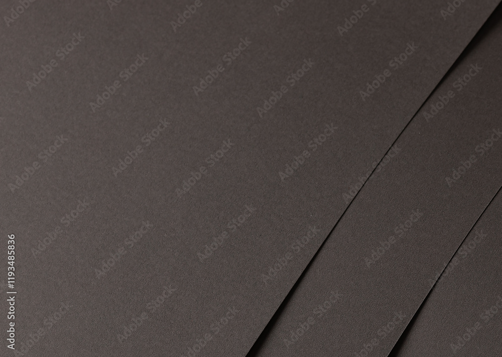 Poster Charcoal gray paper background with a matte finish and minimalistic overlapping layers. Smooth, clean, and refined, it creates a stylish, versatile, and contemporary monochrome design.