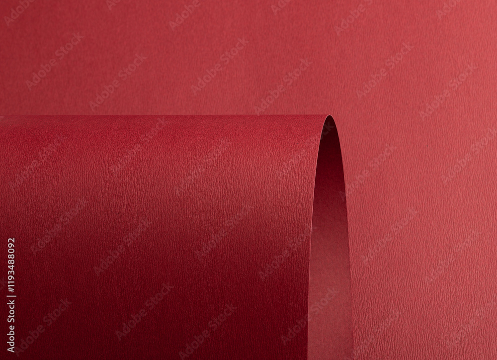 Poster Crimson red paper background with a matte, grainy texture and smooth surface. Deep red tones create a bold, luxurious, and sophisticated design with a refined and seamless composition.