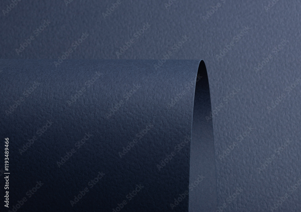 Poster deep wisteria blue paper background with curved, perforated details and a grainy matte texture. smoo