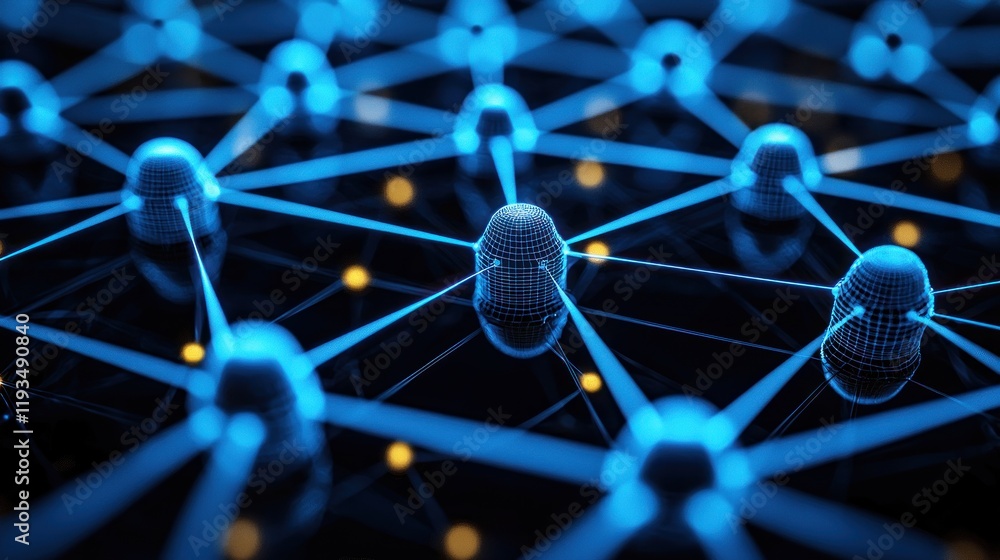 Poster abstract network connection: digital nodes and global interconnectivity