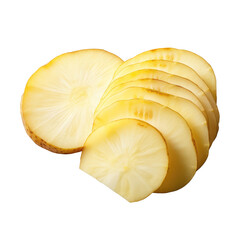 lemon slices isolated on white