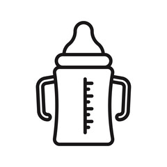 baby sippy icon line art vector