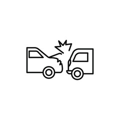 car Accident icon line art vector