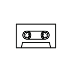 Fototapeta premium Cassette tape icon line art vector