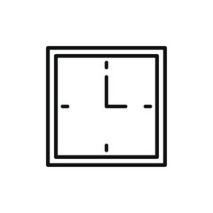 Clock icon line art vector