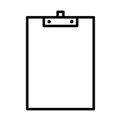 Clipboard icon line art vector