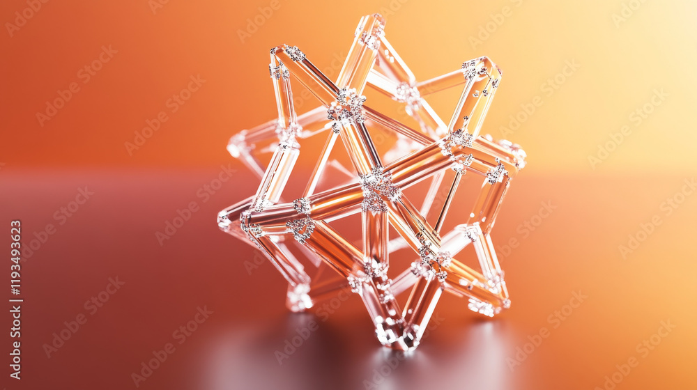Aufkleber the snowflake hologram. a snowflake made up of polygons, triangles, points, and lines. snowflake is 