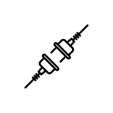 black line art plug connection clip art preview