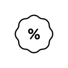Discount icon line art vector