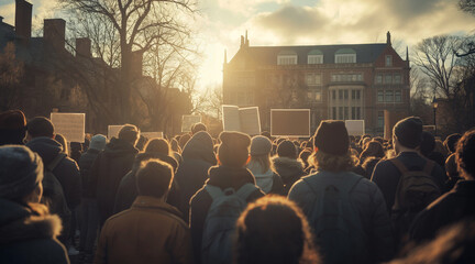 Students Gather in Protest Against Educational Policies at University Campus