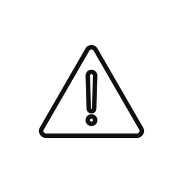 recommend clip art: Exclamation mark icon line art vector