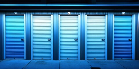 Blue Storage Unit Doors, Storage , Garage , Security