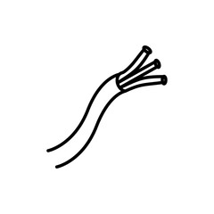 Fiber optic cable icon line art vector
