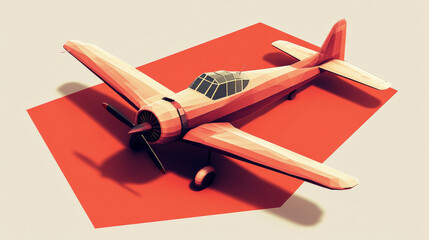 The hologram vintage airplane. Vintage airplane made of polygons, triangles of dots and lines. The plane icon is a low-poly compound structure. Technology concept vector.