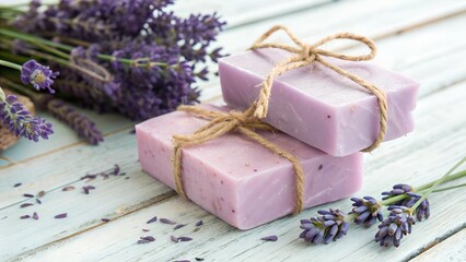 lavender soap and lavender