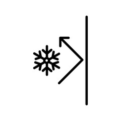 Frost resistant icon line art vector