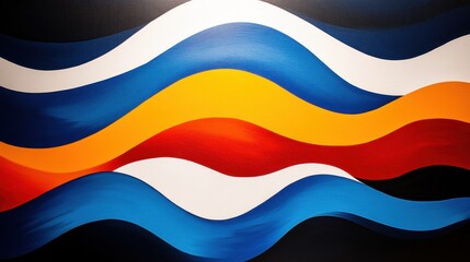 Abstract Colorful Wave Pattern on Dark Background for Art Lovers