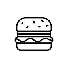 Hamburger icon line art vector