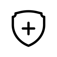 Health insurance icon line art vector