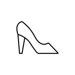 high heel shoes icon line art vector