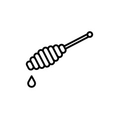 honey dipper icon line art vector