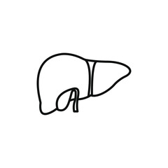 Human liver icon line art vector