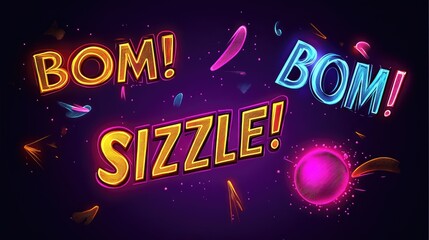 Vibrant Explosive Text Design with Colorful Effects for Eye-Catching Visuals