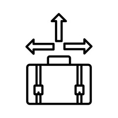 Job opportunity icon line art vector