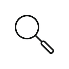 Magnifying glass icon line art vector