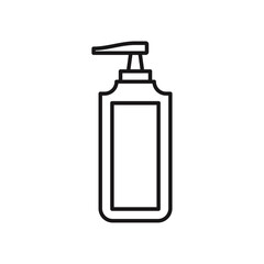 Moisturizing lotion bottle icon line art vector