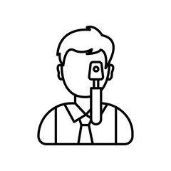 oculist icon line art vector