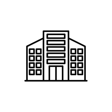 recommend clip art: Office building icon line art vector