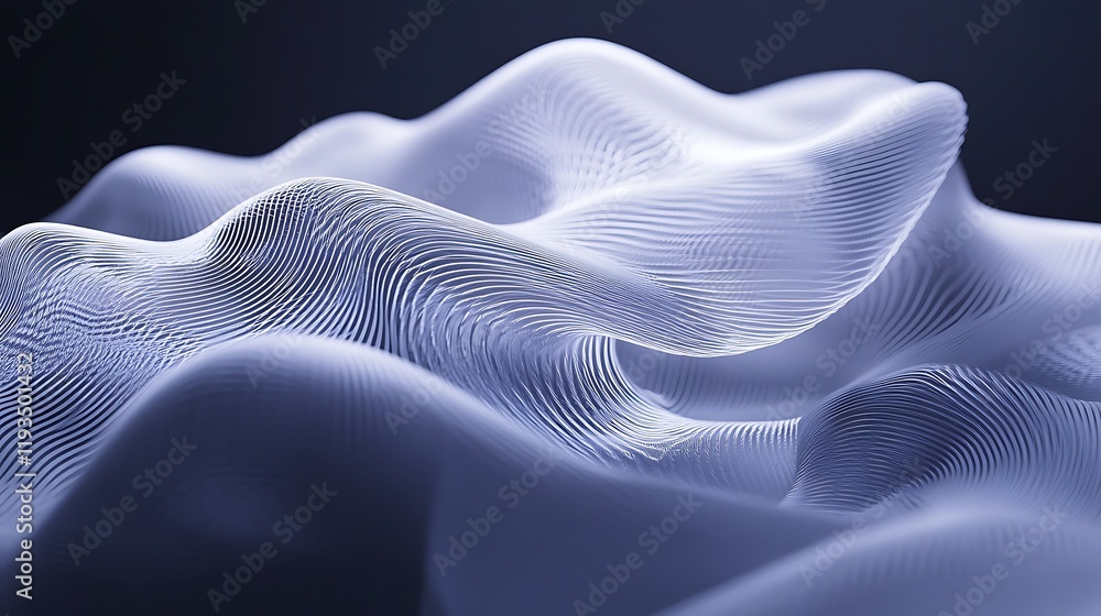 Poster abstract wave pattern digital art design