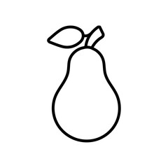 Pear icon line art vector